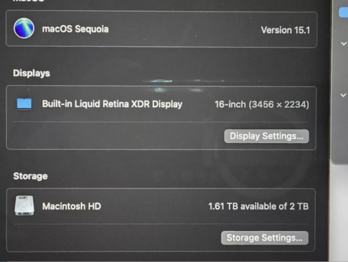 MacBook Pro 16" M3 Max, 128GB RAM, 2TB SSD, 16-Core CPU, 40-Core GPU, Black. - Image 7